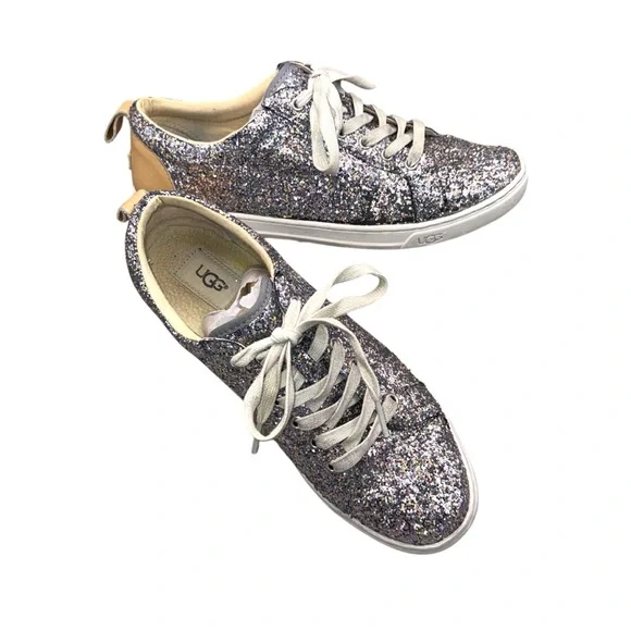 UGG KARINE CHUNKY GLITTER SILVER MULTI SHOES Women’s 10 - Picture 3 of 12